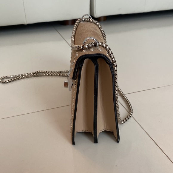 Tan suede studded purse - Picture 4 of 5